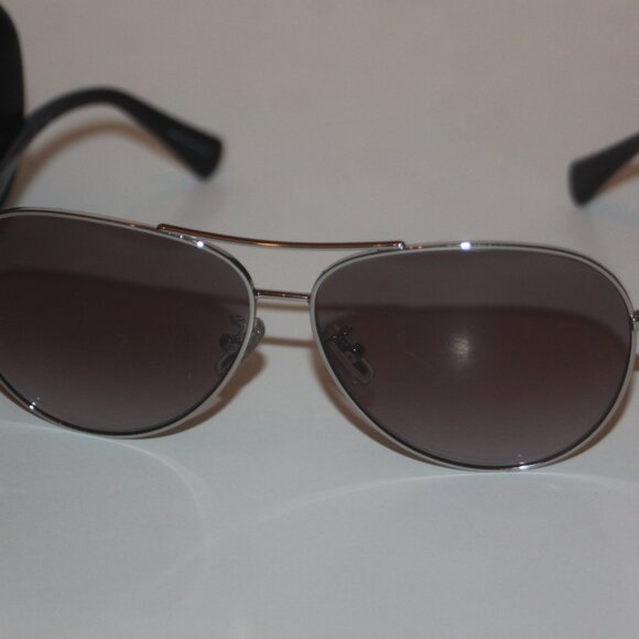 COACH 901511 Silver & Black Sunglasses Frame & Case NEW Style # HC7060 (L952) - Picture 2 of 6